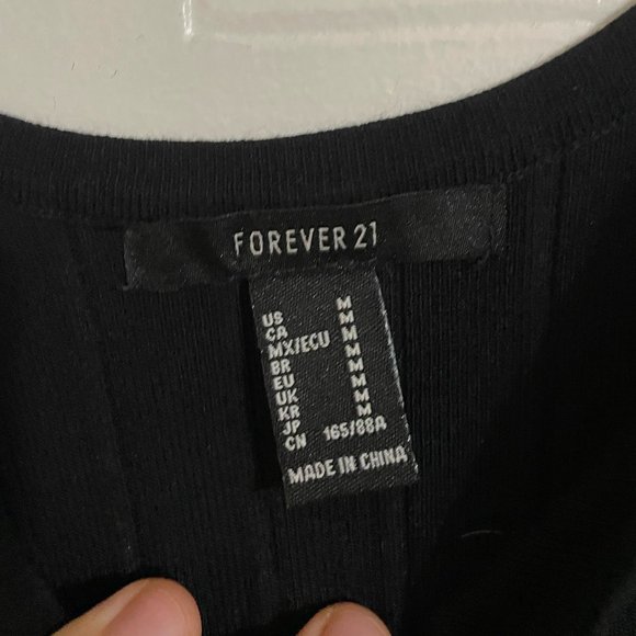 Forever 21 Black Sweater-Knit Crop Tank Top - Picture 3 of 3